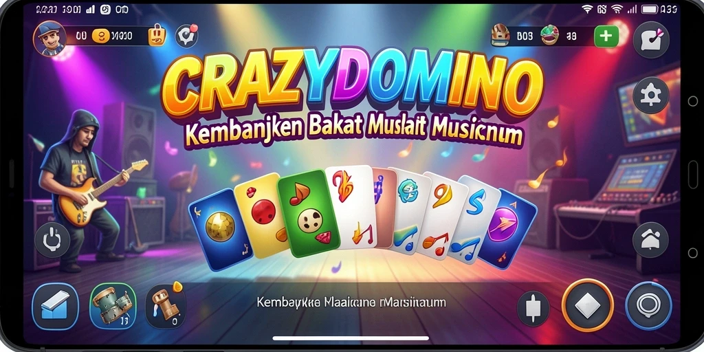 Screenshot menampilkan gameplay seru dan interaktif dari CRAZYDOMINO.