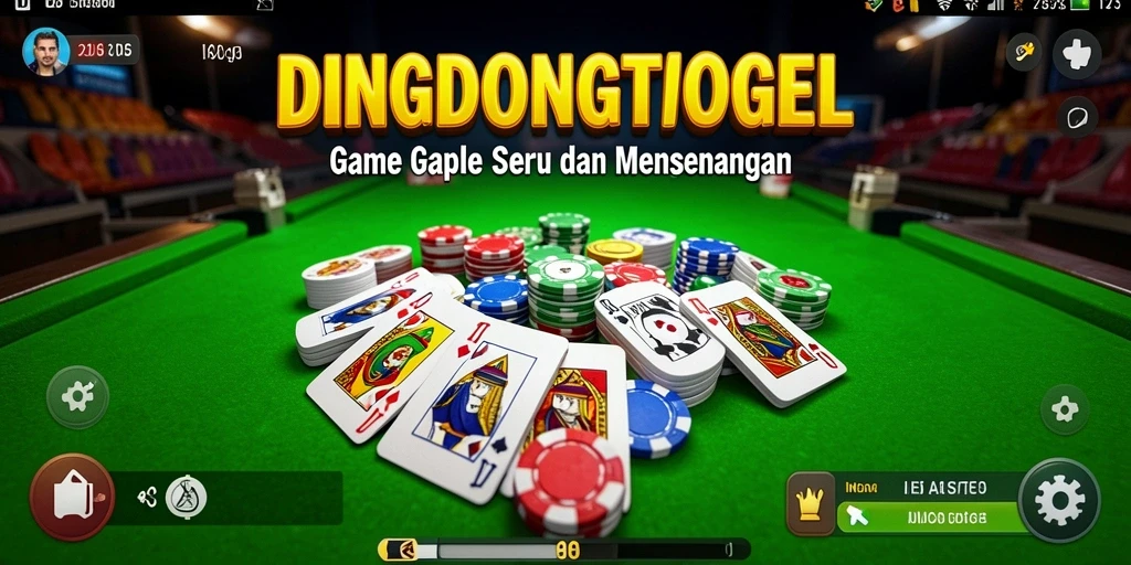 Screenshot DINGDONGTOGEL menampilkan aksi seru permainan Gaple.