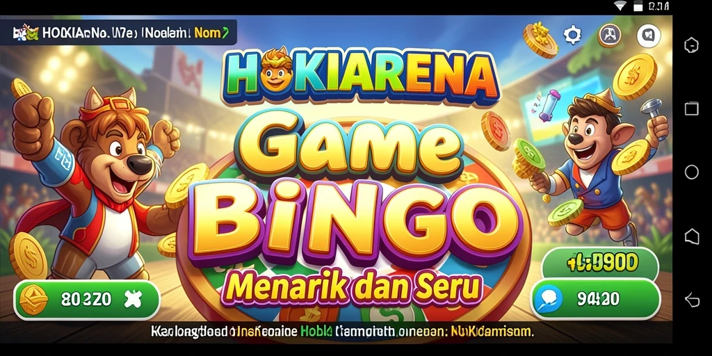 Tampilan gameplay HOKIARENA dengan suasana Bingo yang seru dan menarik.