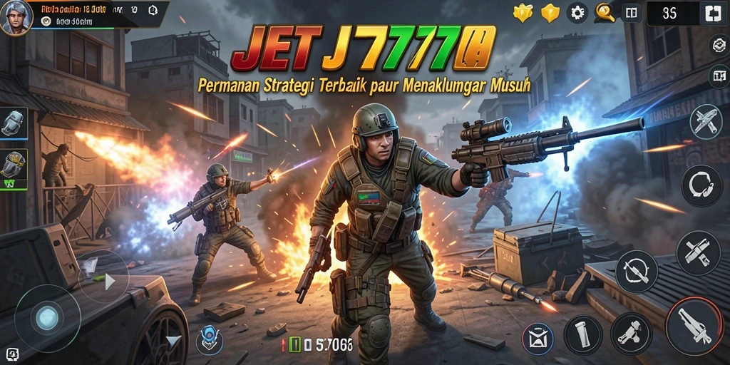 Tangkapan layar JET77 menampilkan pertempuran strategi yang mendebarkan.