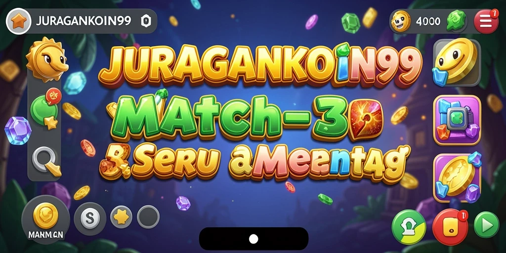 Gameplay seru JURAGANKOIN99 dengan kombinasi warna-warni.