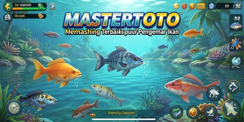 Tampilan gameplay MASTERTOTO yang menarik saat memancing ikan.