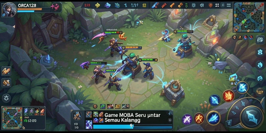 Tampilan gameplay ORCA128 yang seru dan menarik.