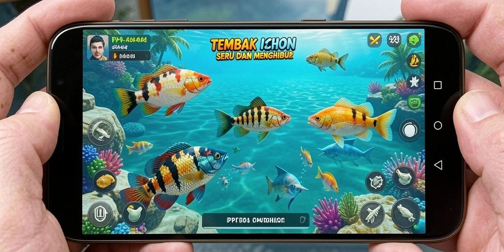 Tangkapan layar PP444 menampilkan aksi seru dalam permainan Tembak Ikan.