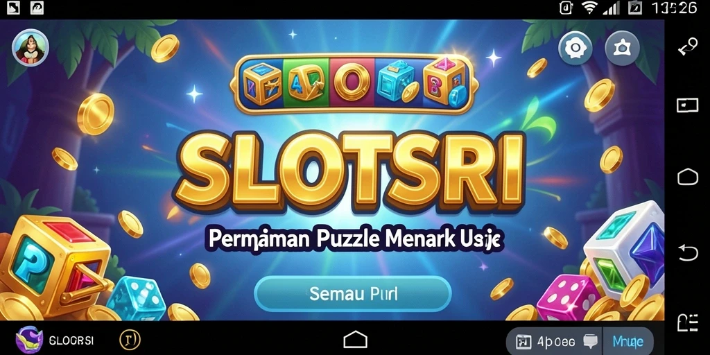 Screenshot gameplay SLOTSRI menampilkan puzzle yang menantang dan grafis yang cerah.