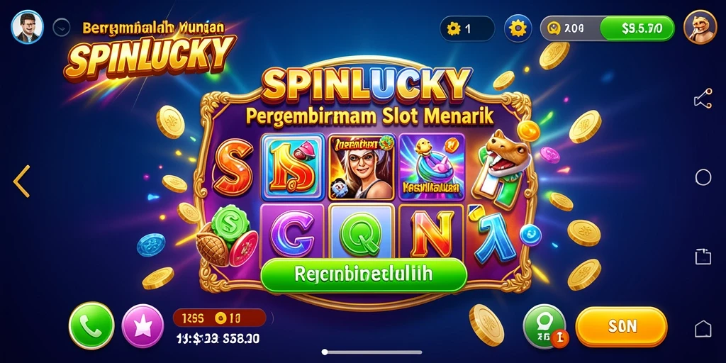 Tampilan gameplay SPINLUCKY yang menarik dan penuh warna.
