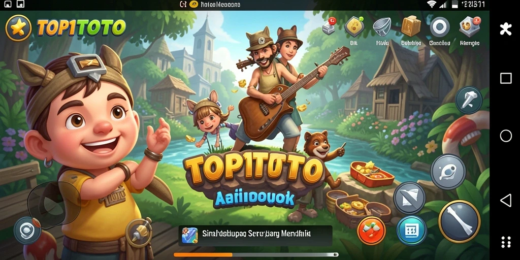 Tampilan utama gameplay <strong>TOP1TOTO</strong> yang menarik dan penuh warna.